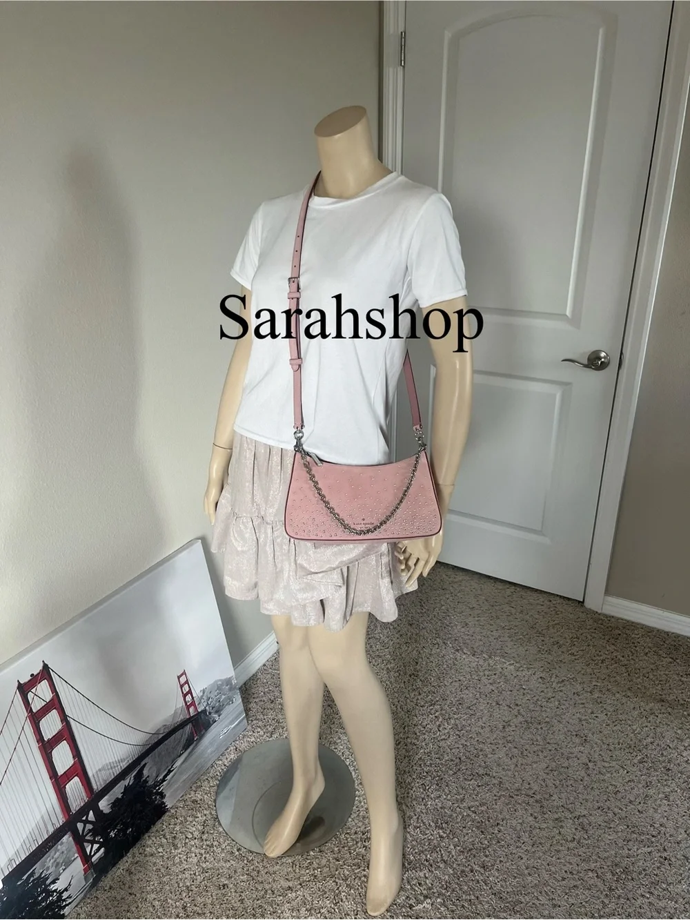 ♠️Kate Spade Margot Studded Suede Shoulder Bag